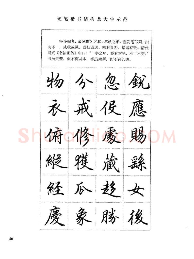 田英章硬笔楷书字帖,摘自田英章硬笔楷书标准教程字帖
