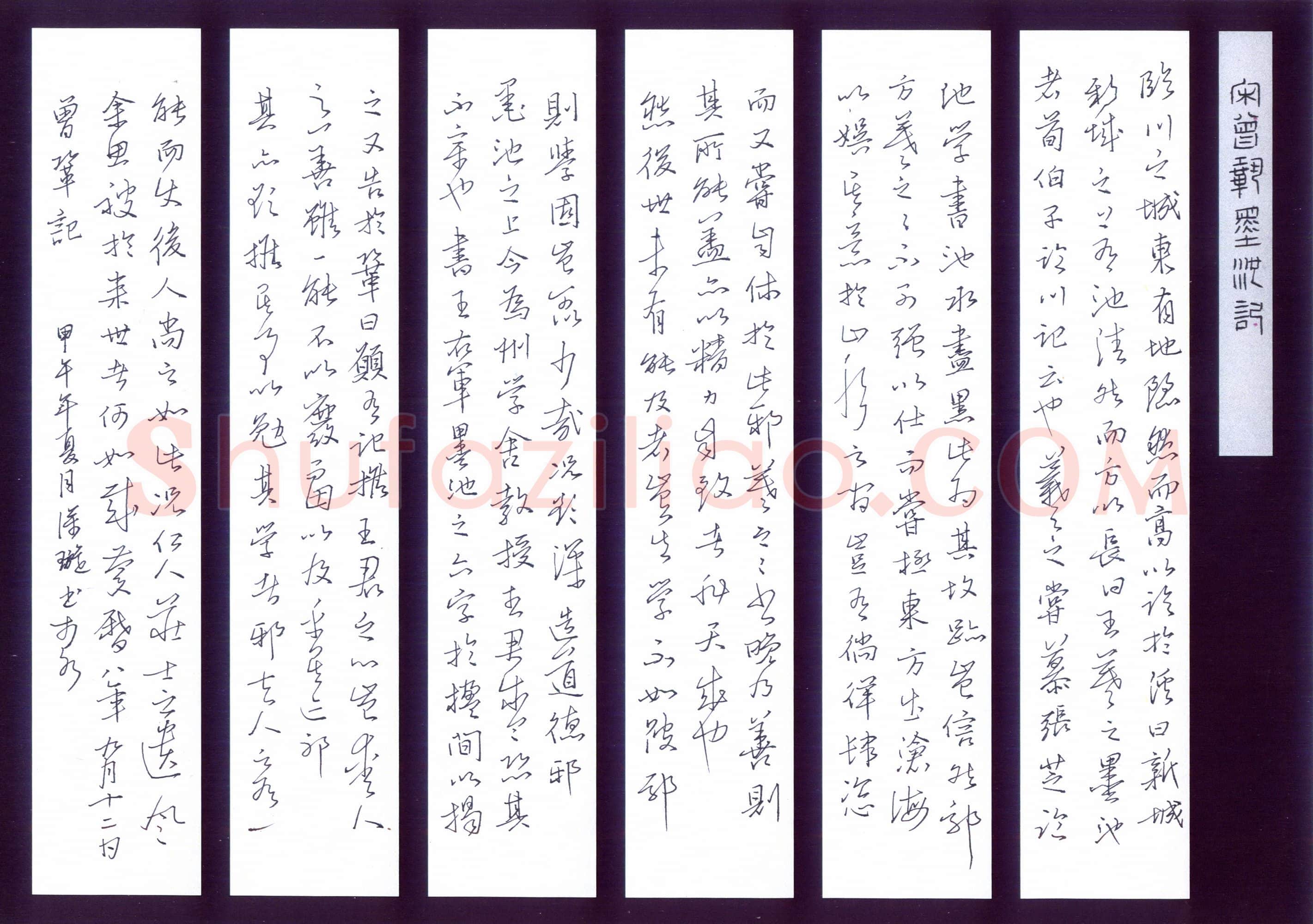 徐璇(成人组)硬笔书法大赛入围作品选登,徐璇硬笔书法作品