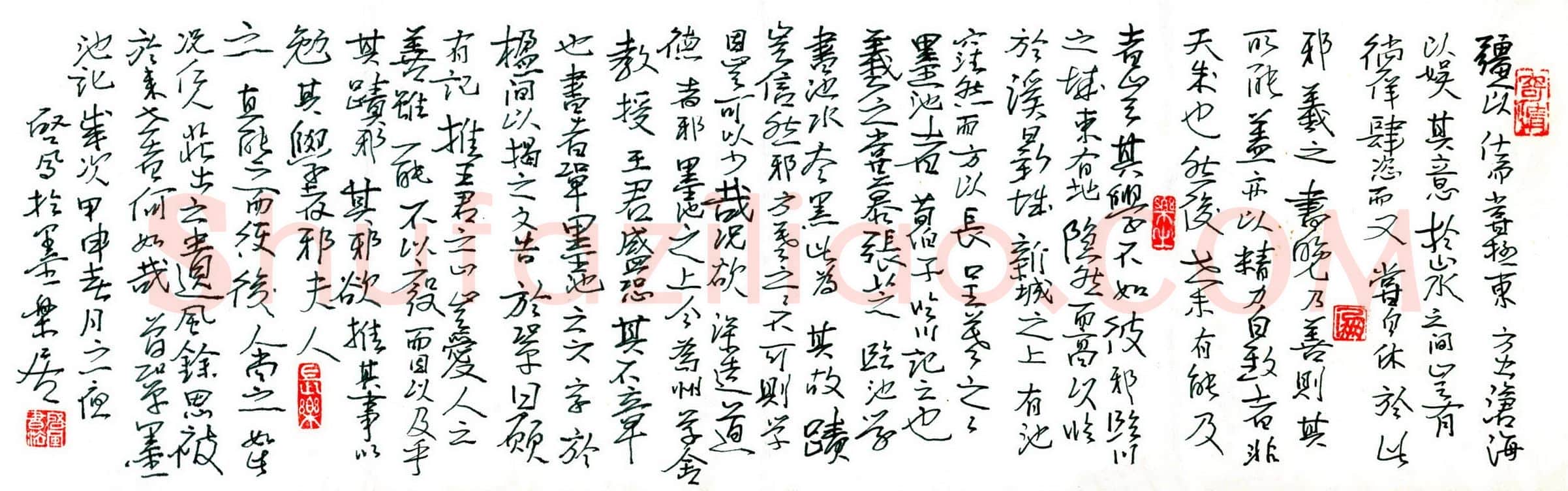 启凤硬笔行书曾巩墨池记,启凤硬笔书法作品