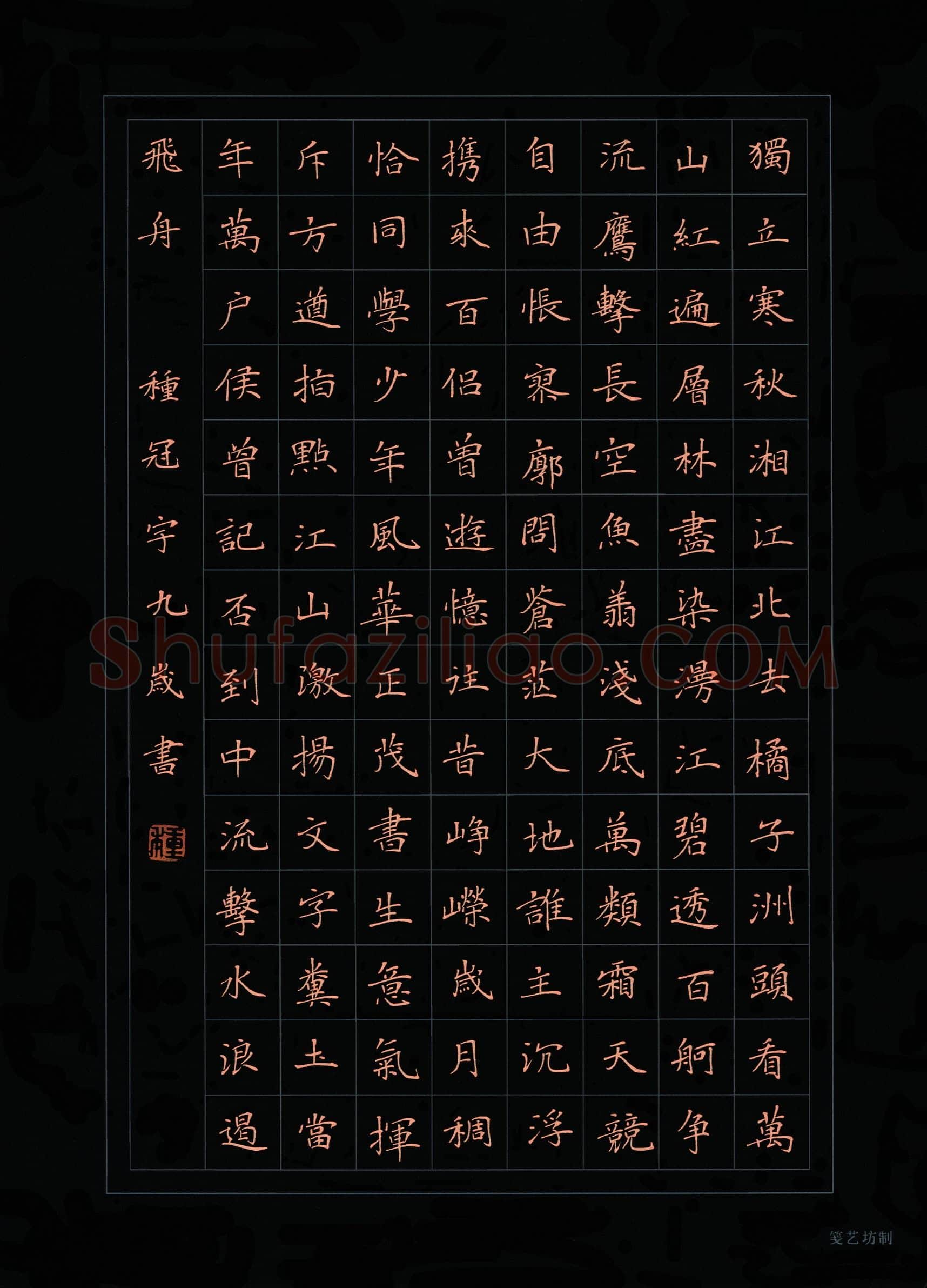 种冠宇(少儿组 9岁 特等奖)硬笔书法大赛获奖作品,种冠宇硬笔书法作品