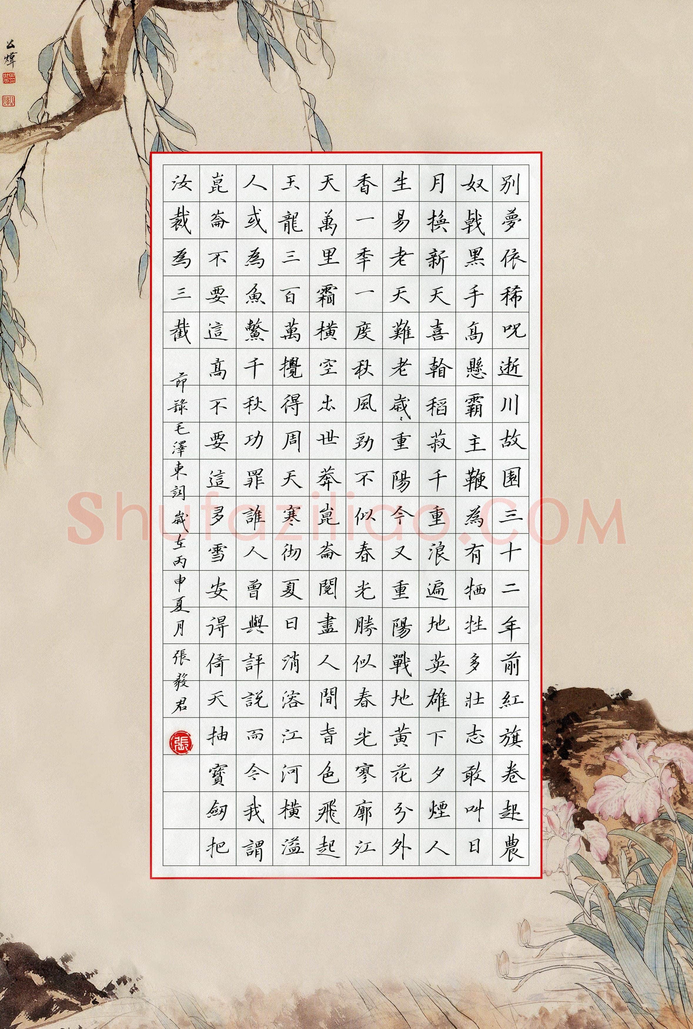 张毅君(成人组)硬笔书法大赛入围作品选登,张毅君硬笔书法作品