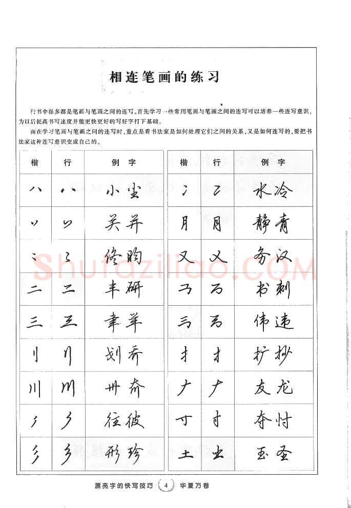 田英章硬笔行书字帖,摘自田英章漂亮字的快写技巧字帖