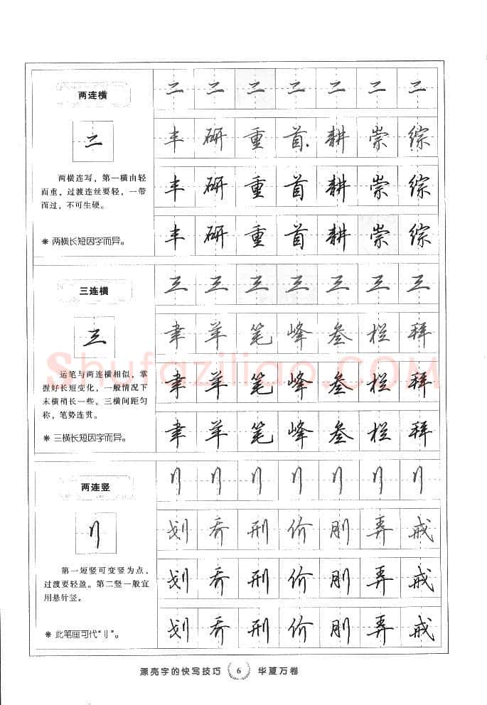 田英章硬笔行书字帖,摘自田英章漂亮字的快写技巧字帖