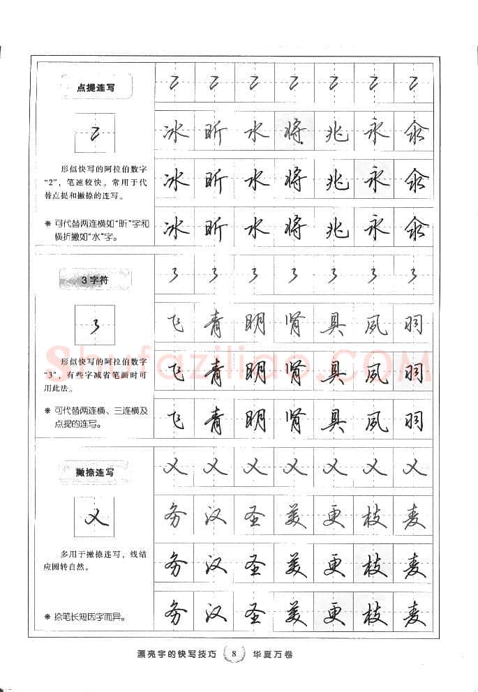 田英章硬笔行书字帖,摘自田英章漂亮字的快写技巧字帖