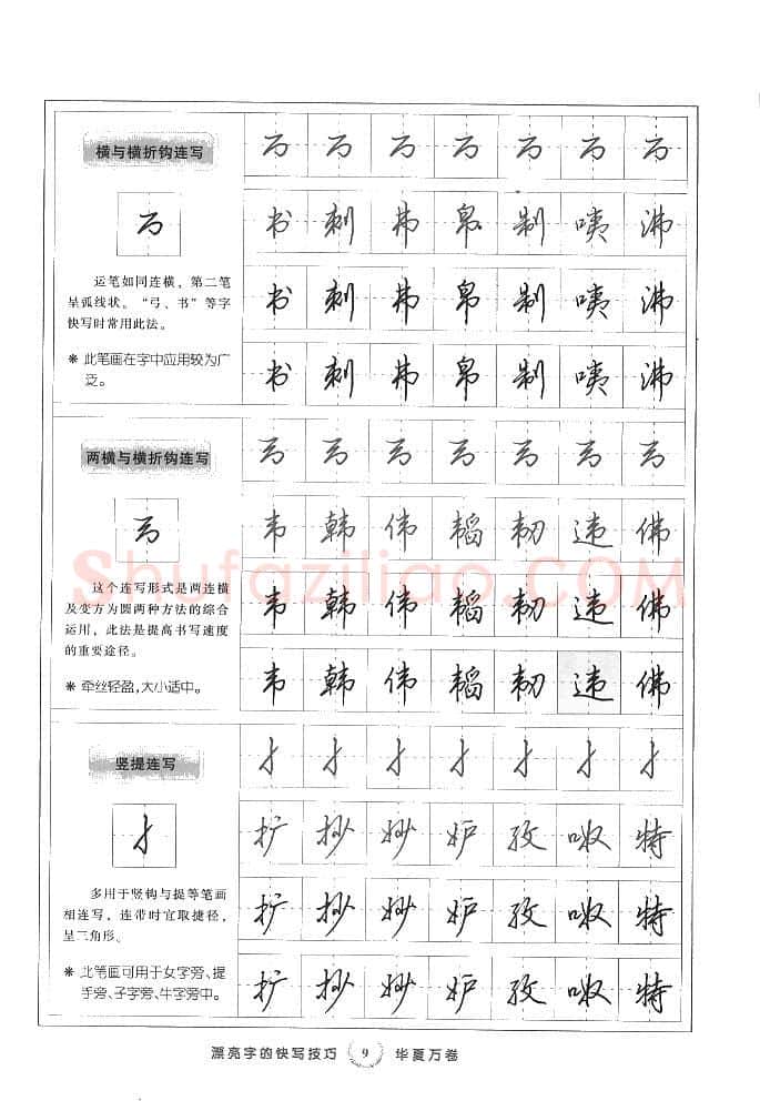 田英章硬笔行书字帖,摘自田英章漂亮字的快写技巧字帖