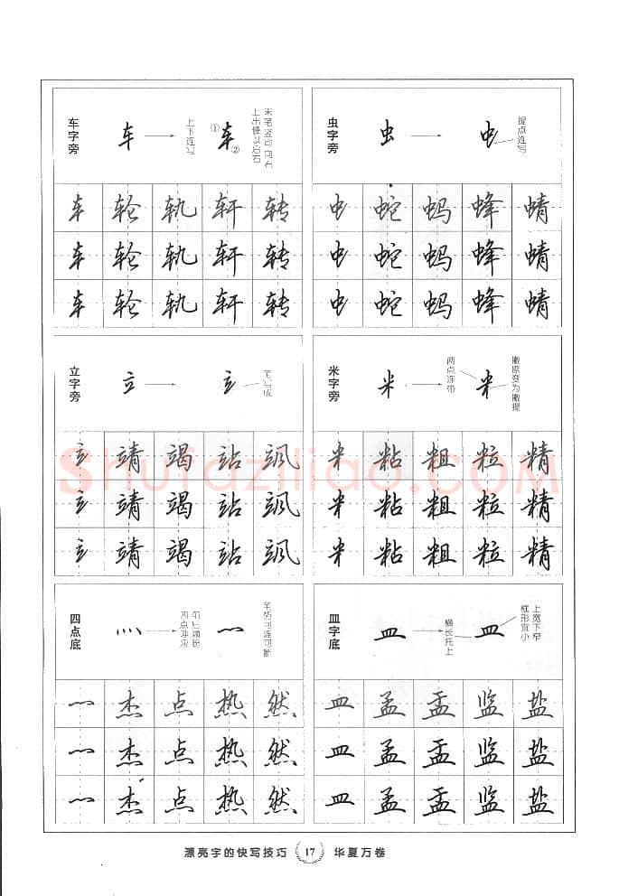 田英章硬笔行书字帖,摘自田英章漂亮字的快写技巧字帖