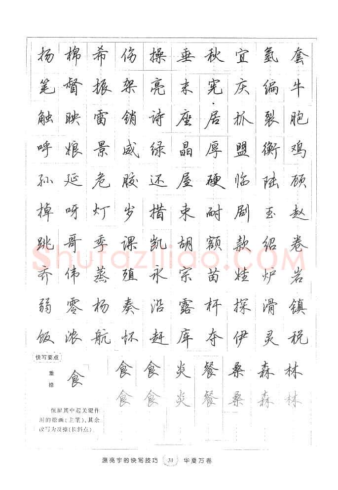 田英章硬笔行书字帖,摘自田英章漂亮字的快写技巧字帖