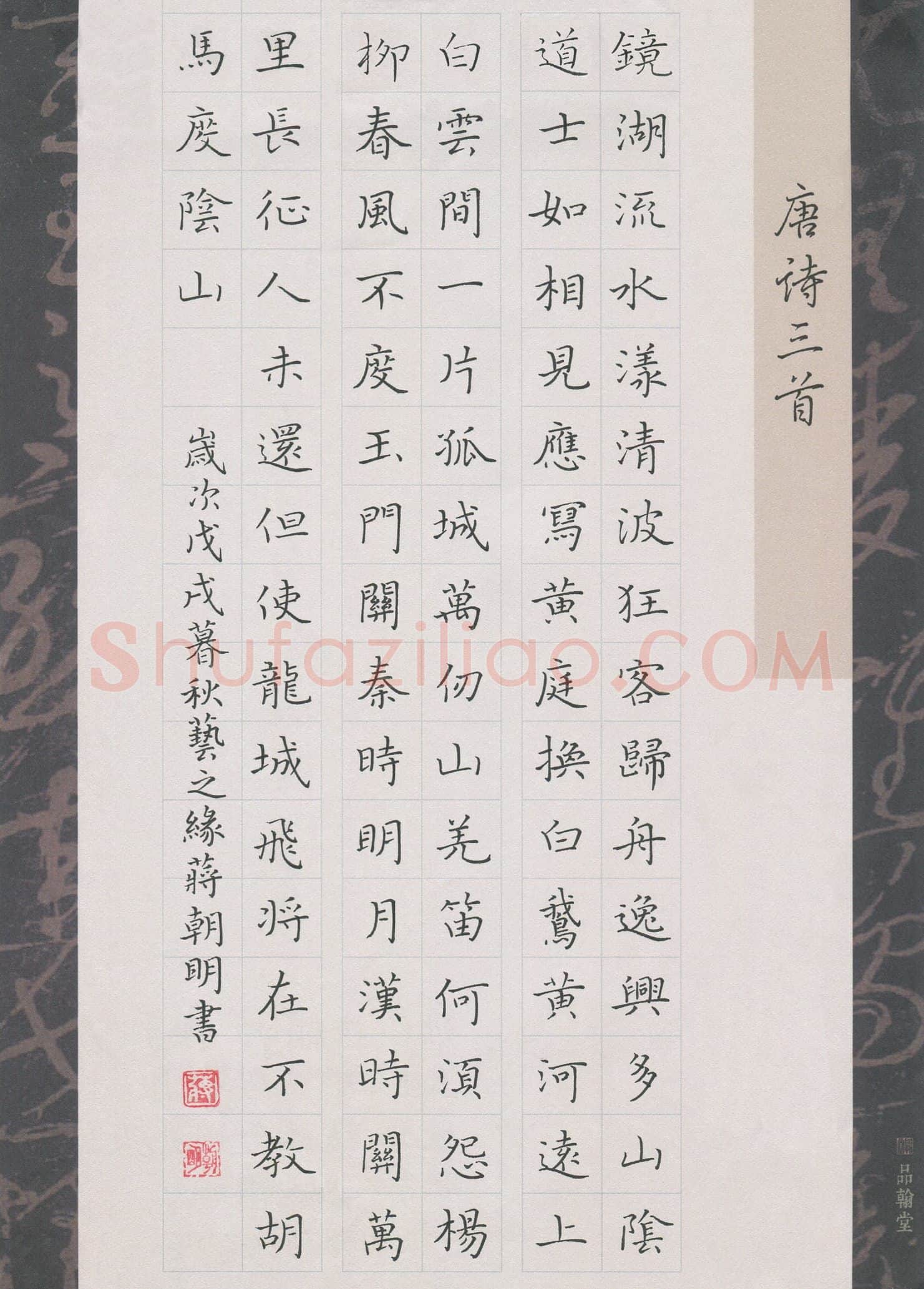 蒋朝明(成人组)硬笔书法大赛入围作品选登,蒋朝明硬笔书法作品