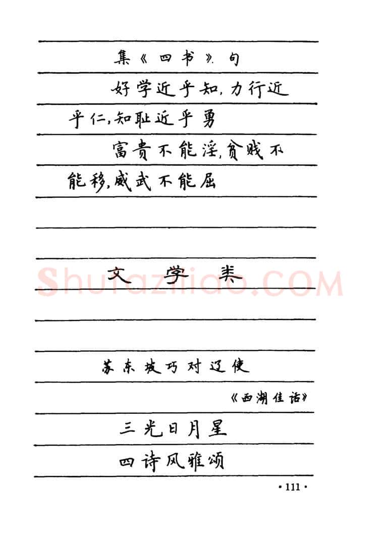 卢中南硬笔楷书字帖,摘自卢中南 中国名联钢笔字帖（金盾出版社）
