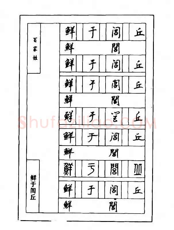 钢笔七体字帖《顾仲安书百家姓》 | 硬笔书法字帖