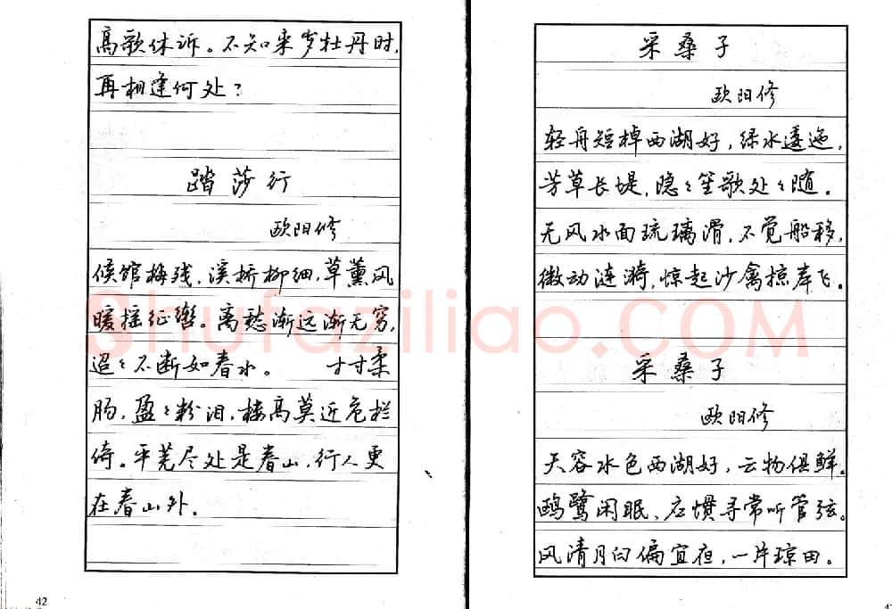 书法自学丛帖《中学生唐宋诗词钢笔字帖》 | 钢笔书法字帖