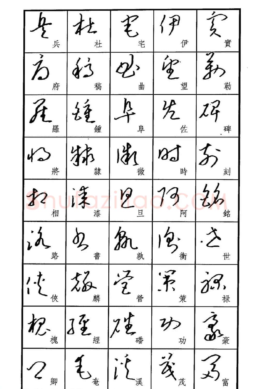 梧桐钢笔书帖《标准草书范字》 | 硬笔书法字帖