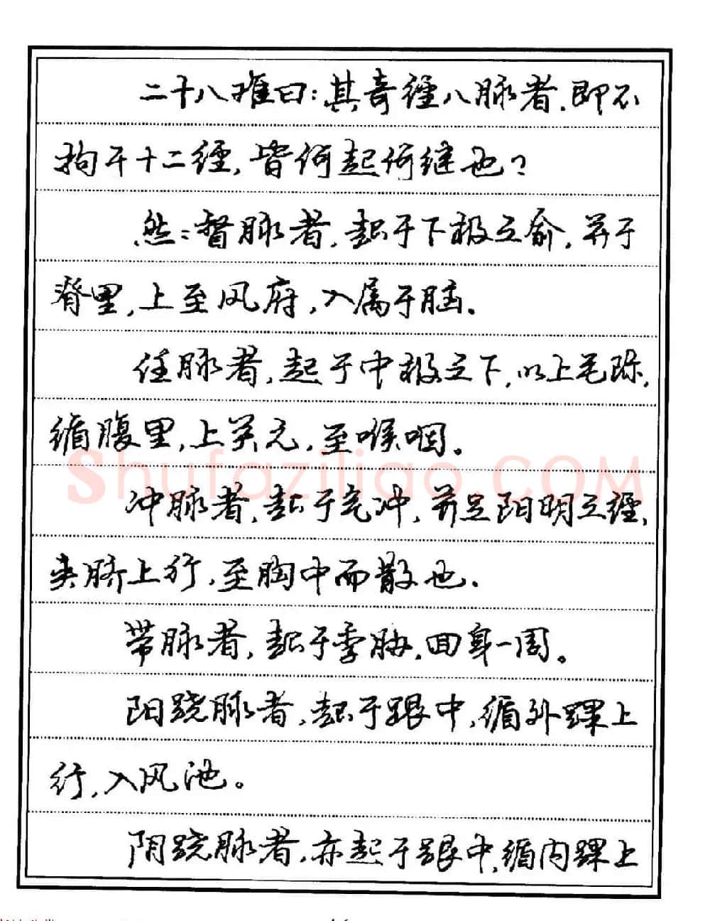 苏德生硬笔书法《中医经典钢笔字帖·难经》 | 硬笔书法字帖