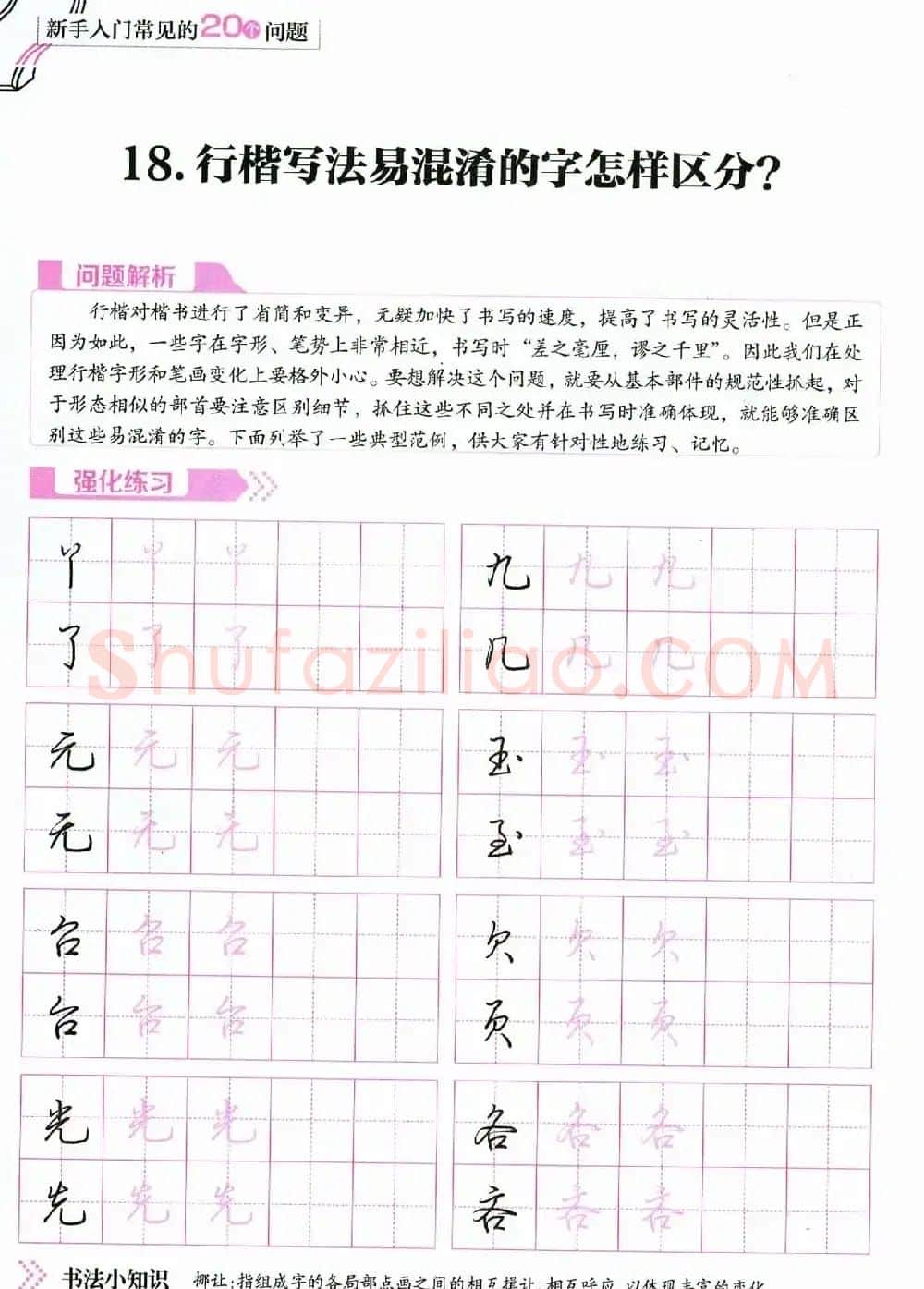 荆霄鹏硬笔行楷字帖《新手入门常见的20个问题》 | 硬笔书法字帖