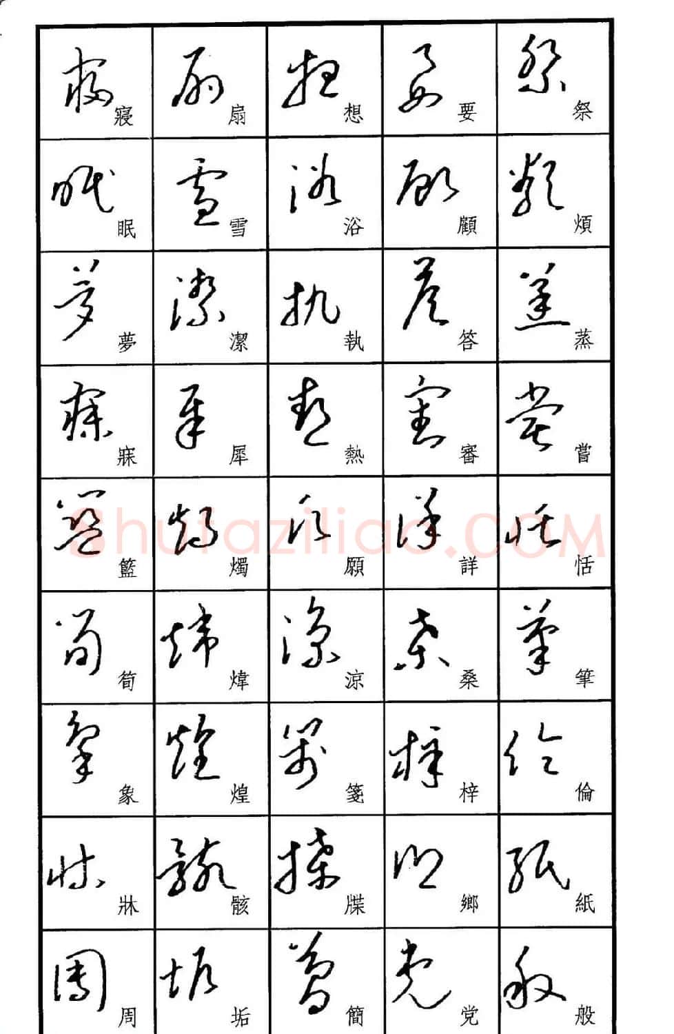 梧桐钢笔书帖《标准草书范字》 | 硬笔书法字帖