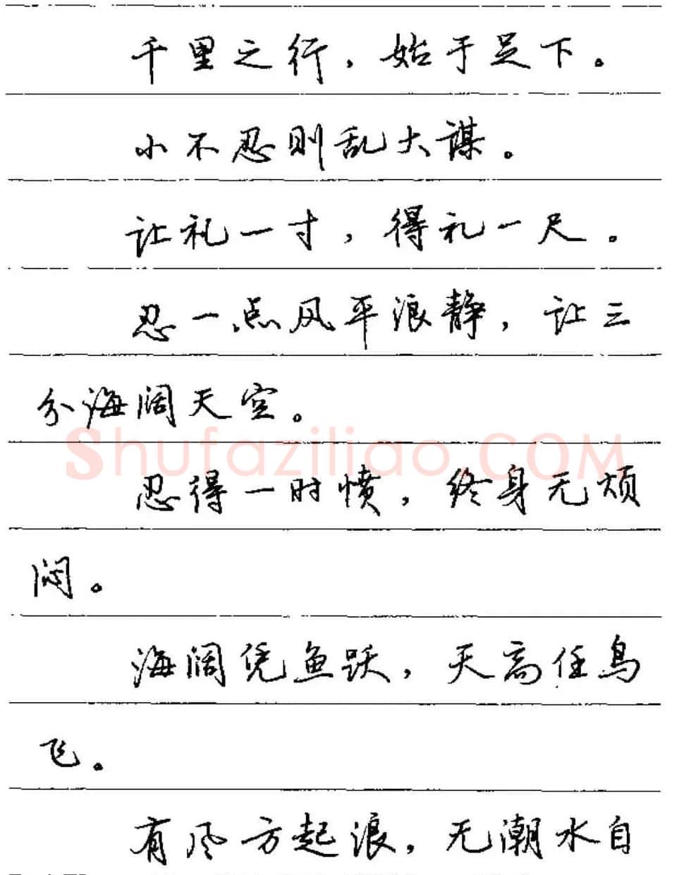 卢中南硬笔字帖《谚语名句》行书篇 | 钢笔书法字帖