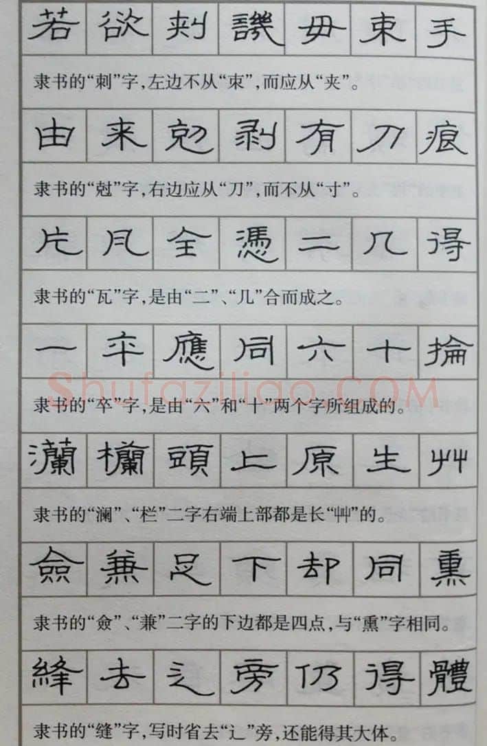 硬笔书法隶书结构一百法增广汉隶辨异歌 | 钢笔书法字帖