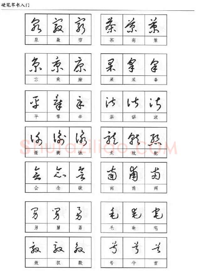 硬笔书法丛书《硬笔草书入门》 | 硬笔书法字帖