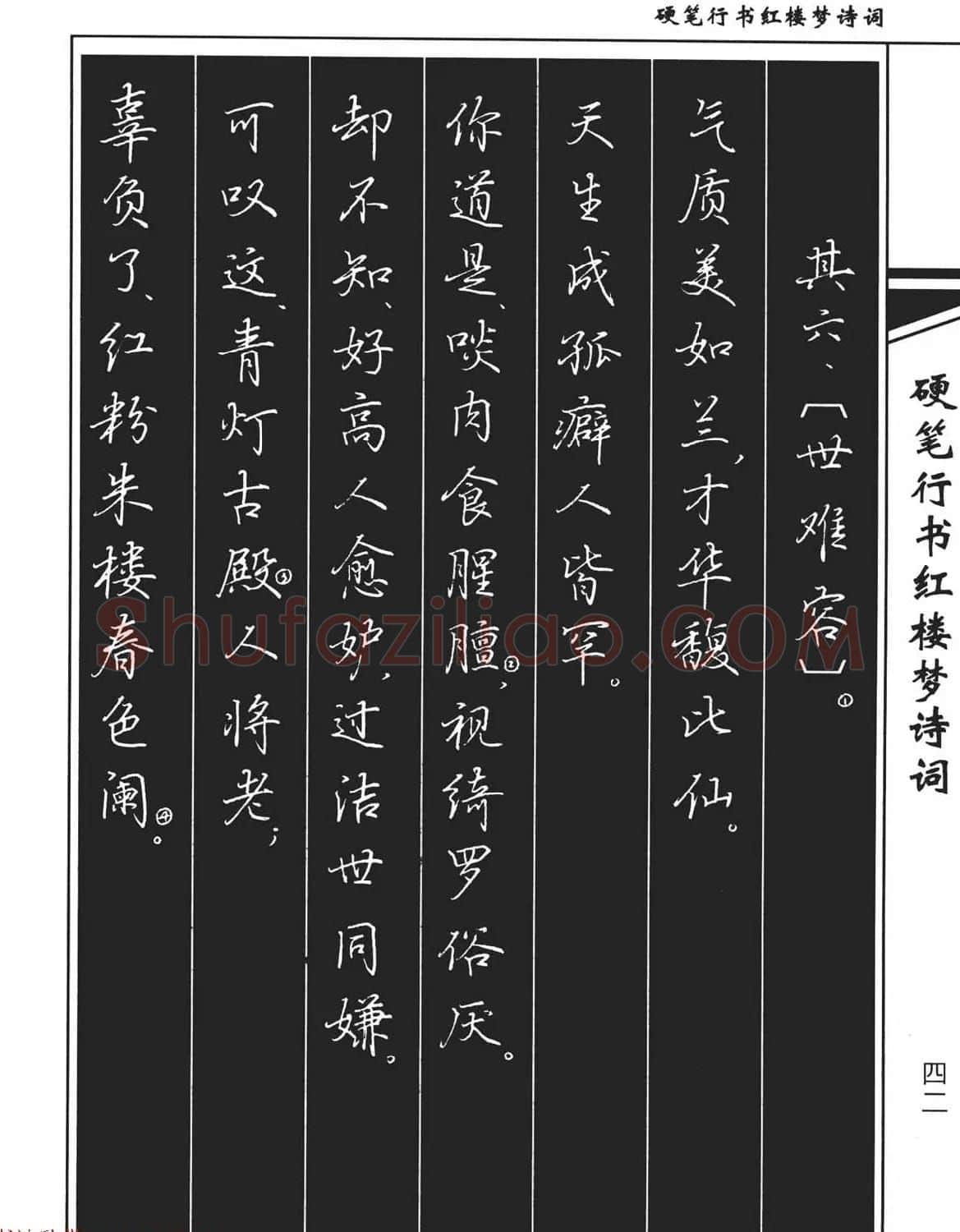 吴玉生钢笔字帖欣赏《硬笔行书红楼梦诗词》 | 硬笔书法字帖