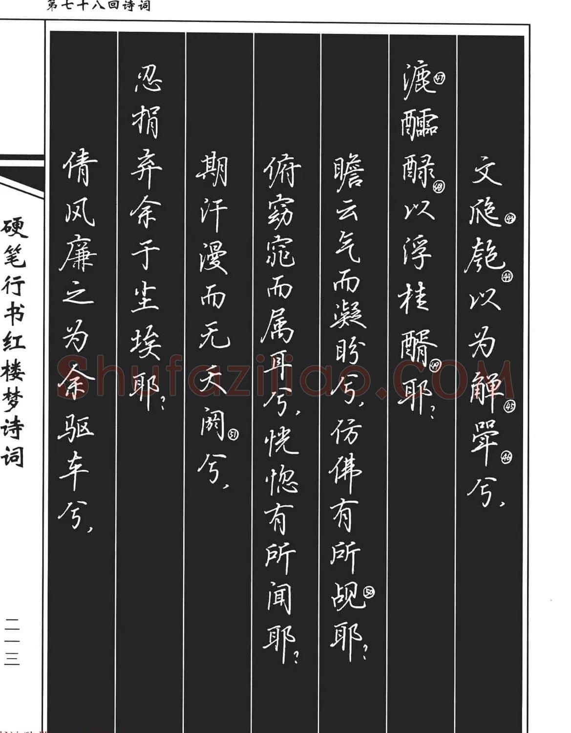 吴玉生钢笔字帖欣赏《硬笔行书红楼梦诗词》 | 硬笔书法字帖