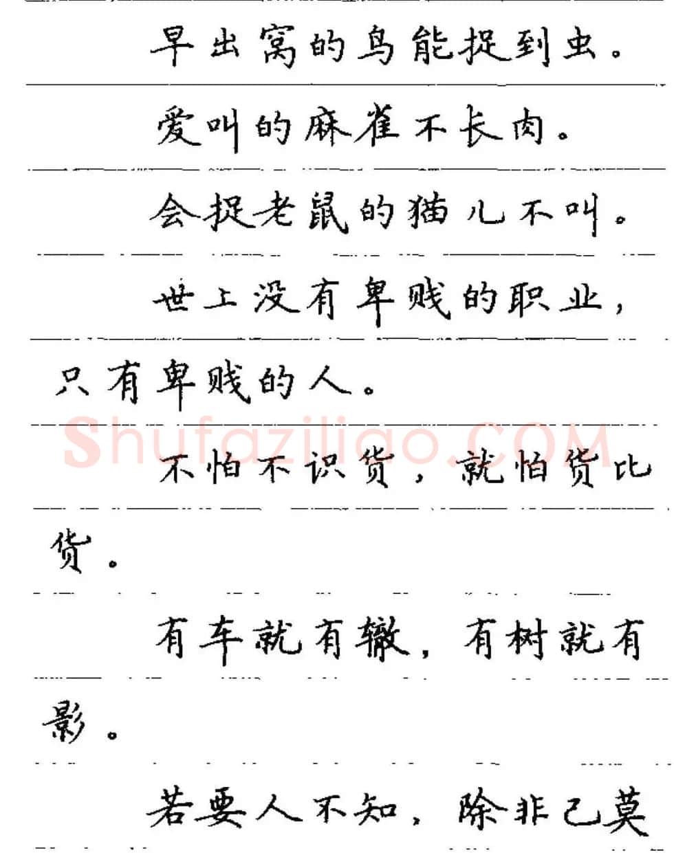 卢中南钢笔字帖《谚语名句》楷书篇 | 硬笔书法字帖