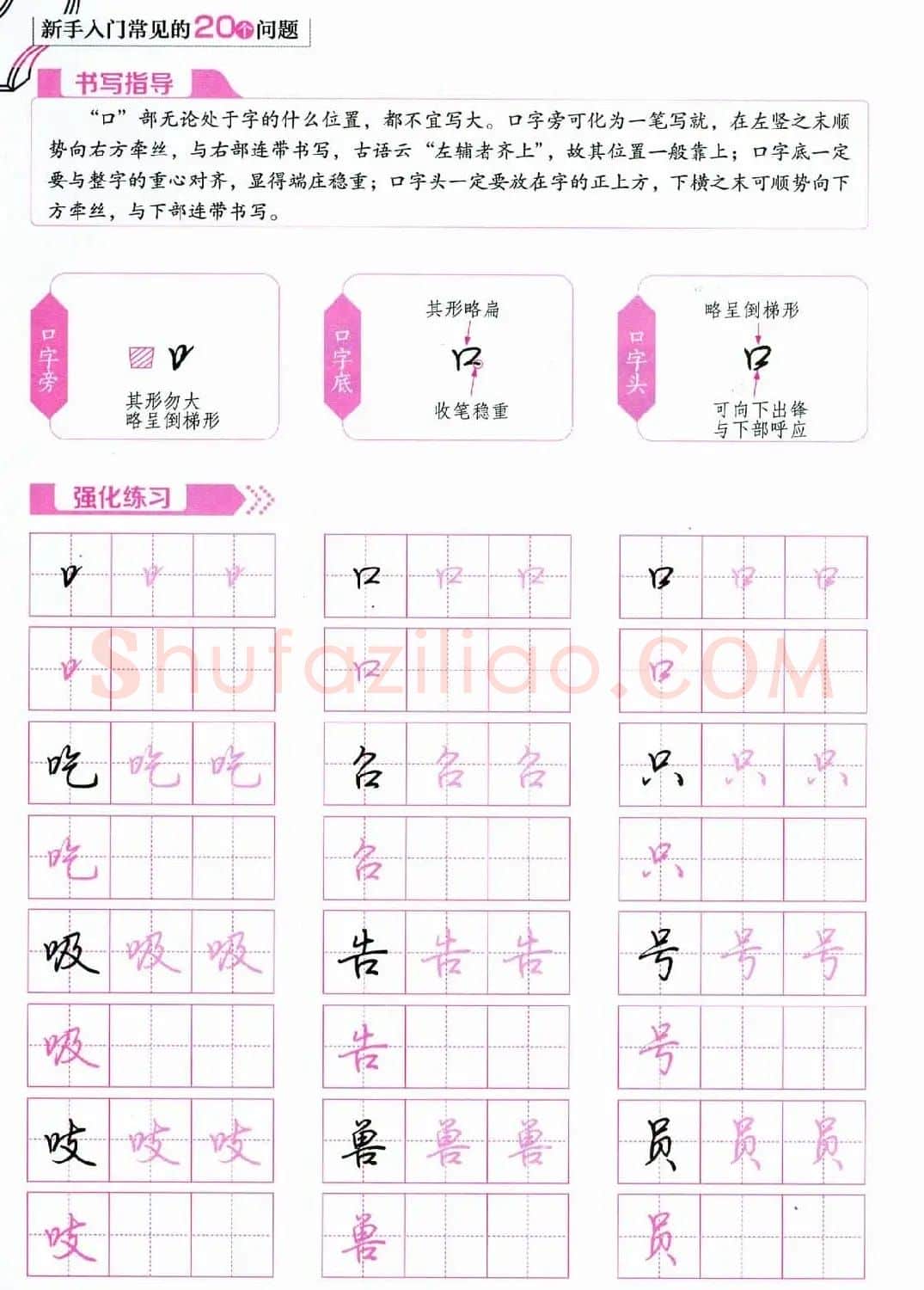 荆霄鹏硬笔行楷字帖《新手入门常见的20个问题》 | 硬笔书法字帖