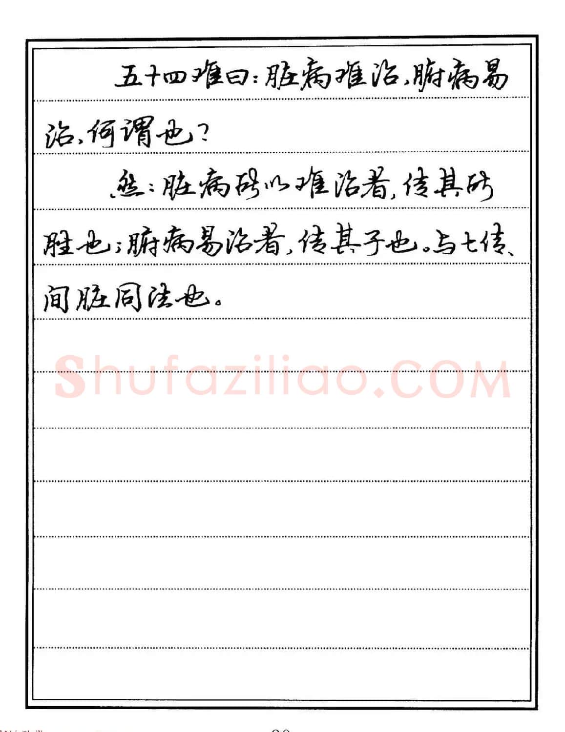 苏德生硬笔书法《中医经典钢笔字帖·难经》 | 硬笔书法字帖