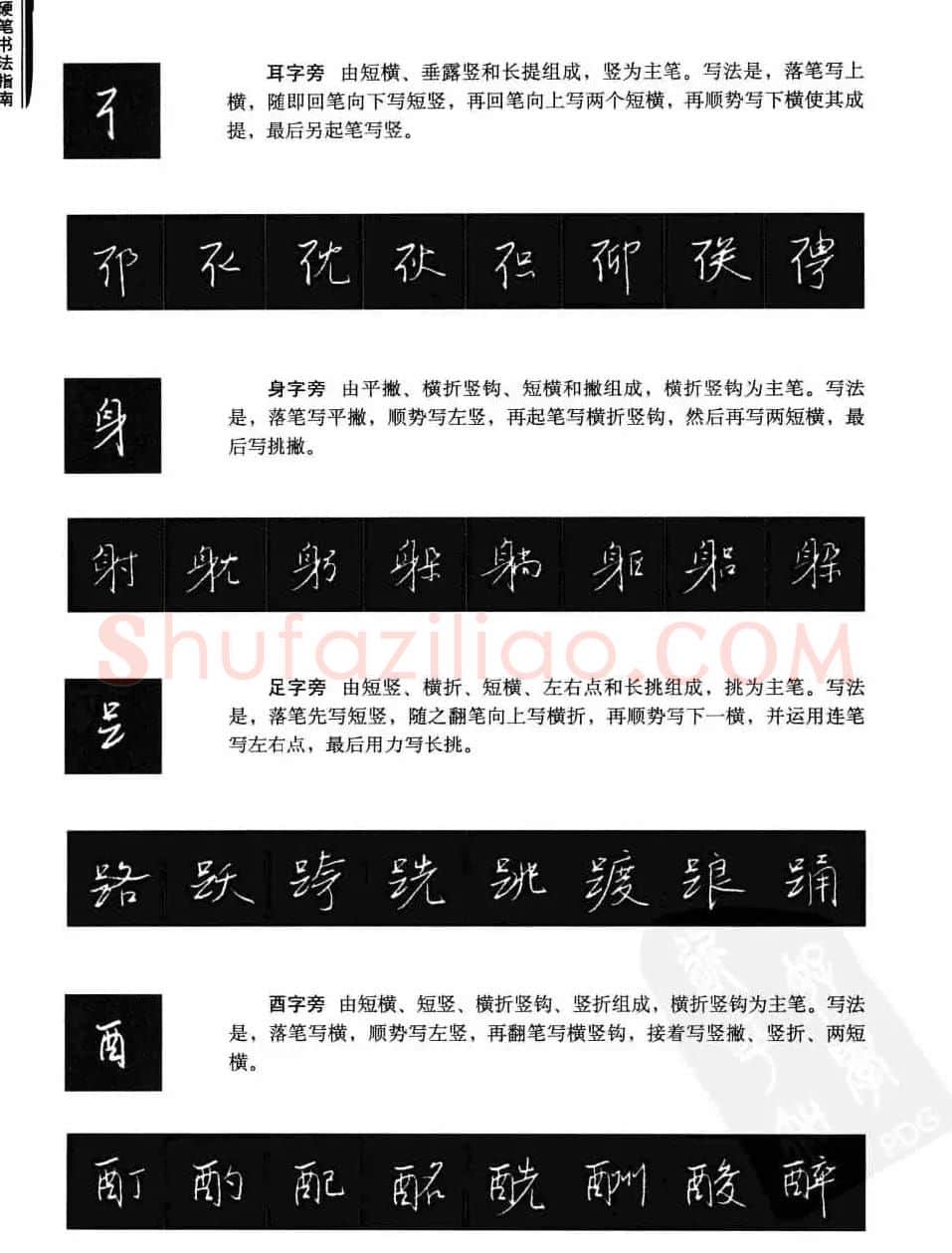 学习字帖《行书技法-中国硬笔书法指南》 | 钢笔书法字帖