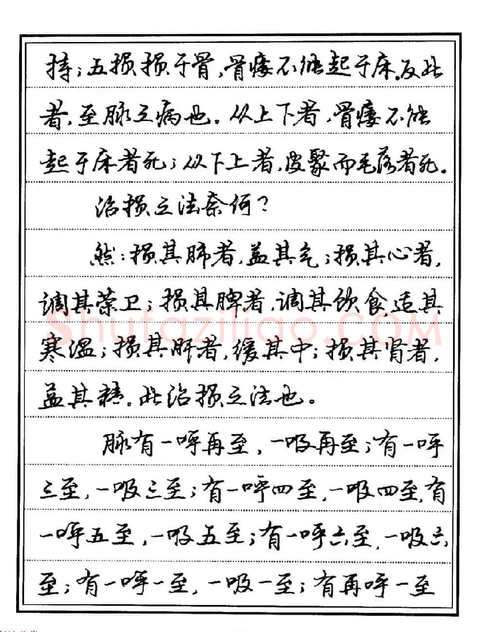 苏德生硬笔书法《中医经典钢笔字帖·难经》 | 硬笔书法字帖