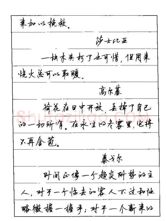 顾仲安钢笔行楷字帖文豪妙语 | 硬笔书法字帖