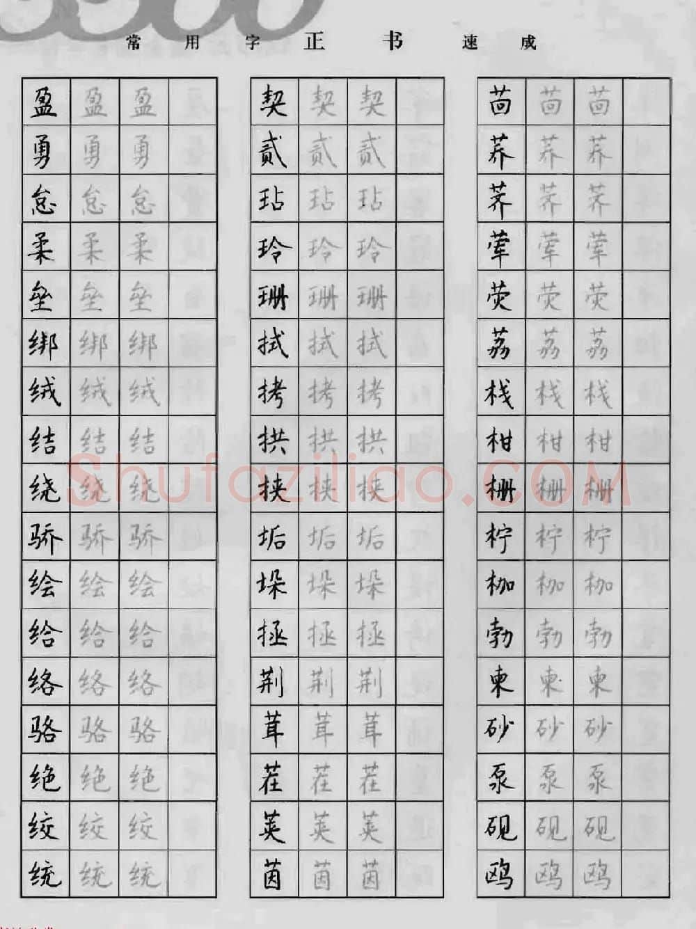 上海钱沛云钢笔字帖《3500常用字正书速成》 | 硬笔书法字帖