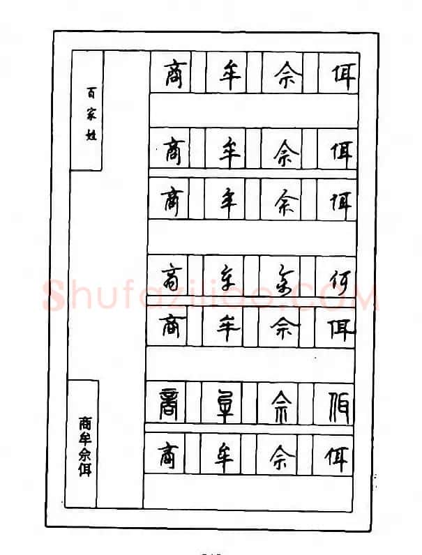 钢笔七体字帖《顾仲安书百家姓》 | 硬笔书法字帖