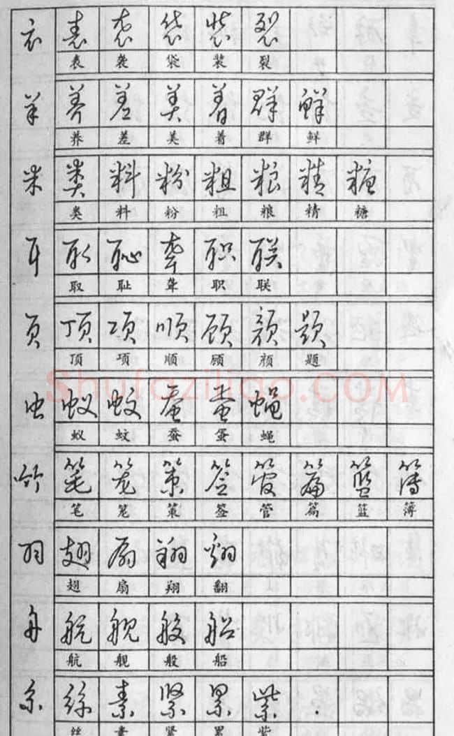 黄若舟经典字帖《怎样快写钢笔字》 | 硬笔书法字帖