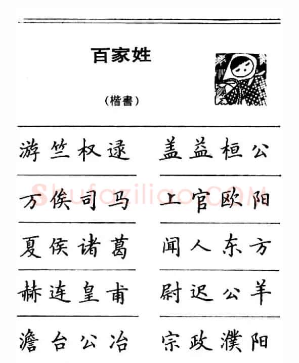 钢笔字帖下载:《钢笔楷书百家姓》 | 硬笔书法字帖