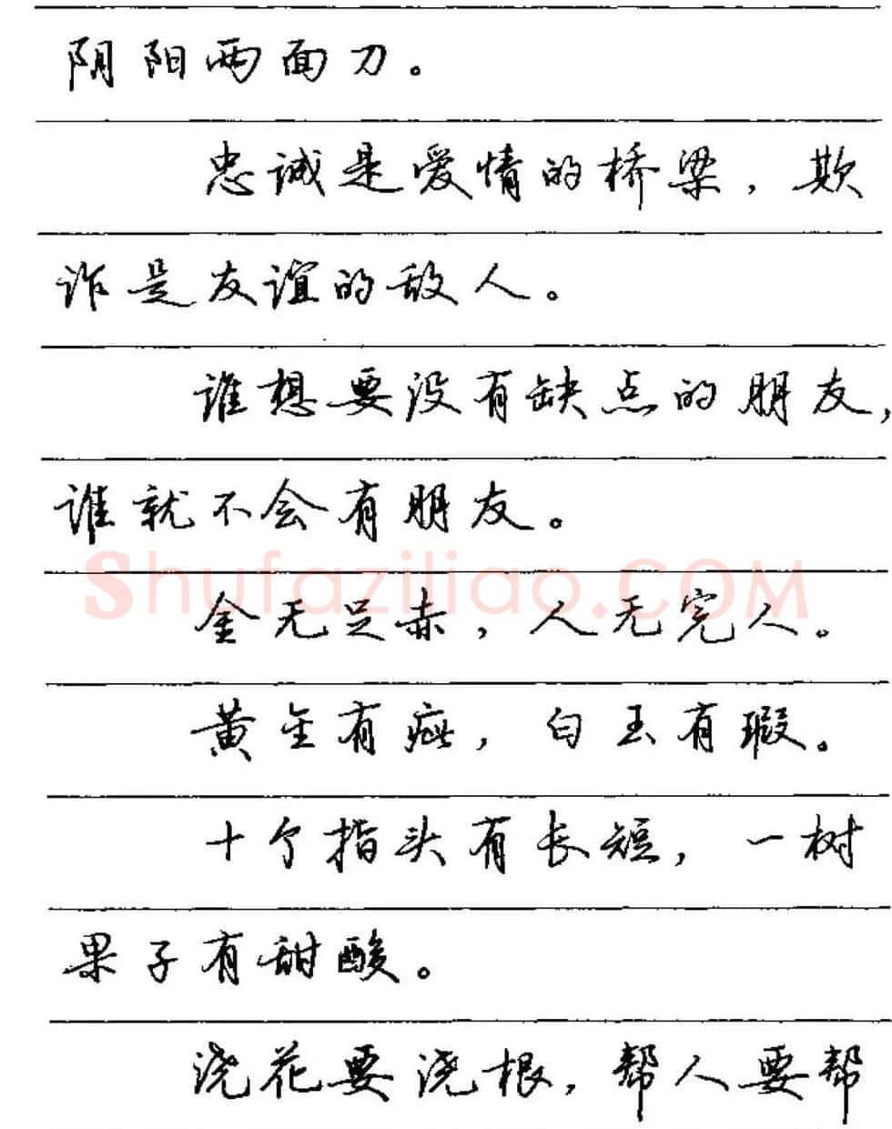 卢中南硬笔字帖《谚语名句》行书篇 | 钢笔书法字帖
