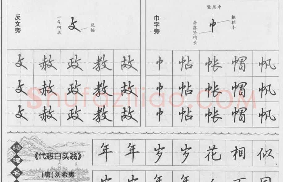 钢笔行书入门教材 | 钢笔书法字帖