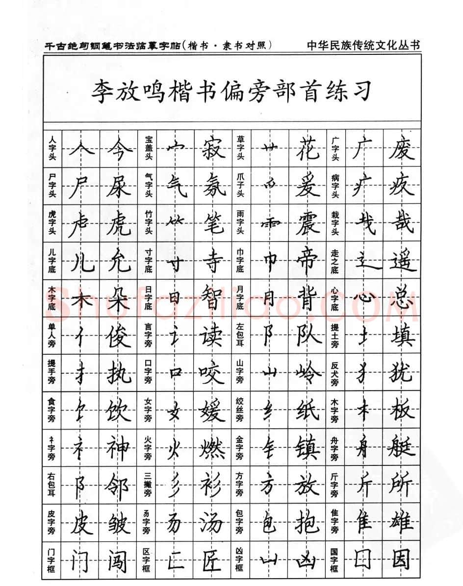 钢笔书法临摹字帖楷书隶书对照千古绝句 | 钢笔书法字帖