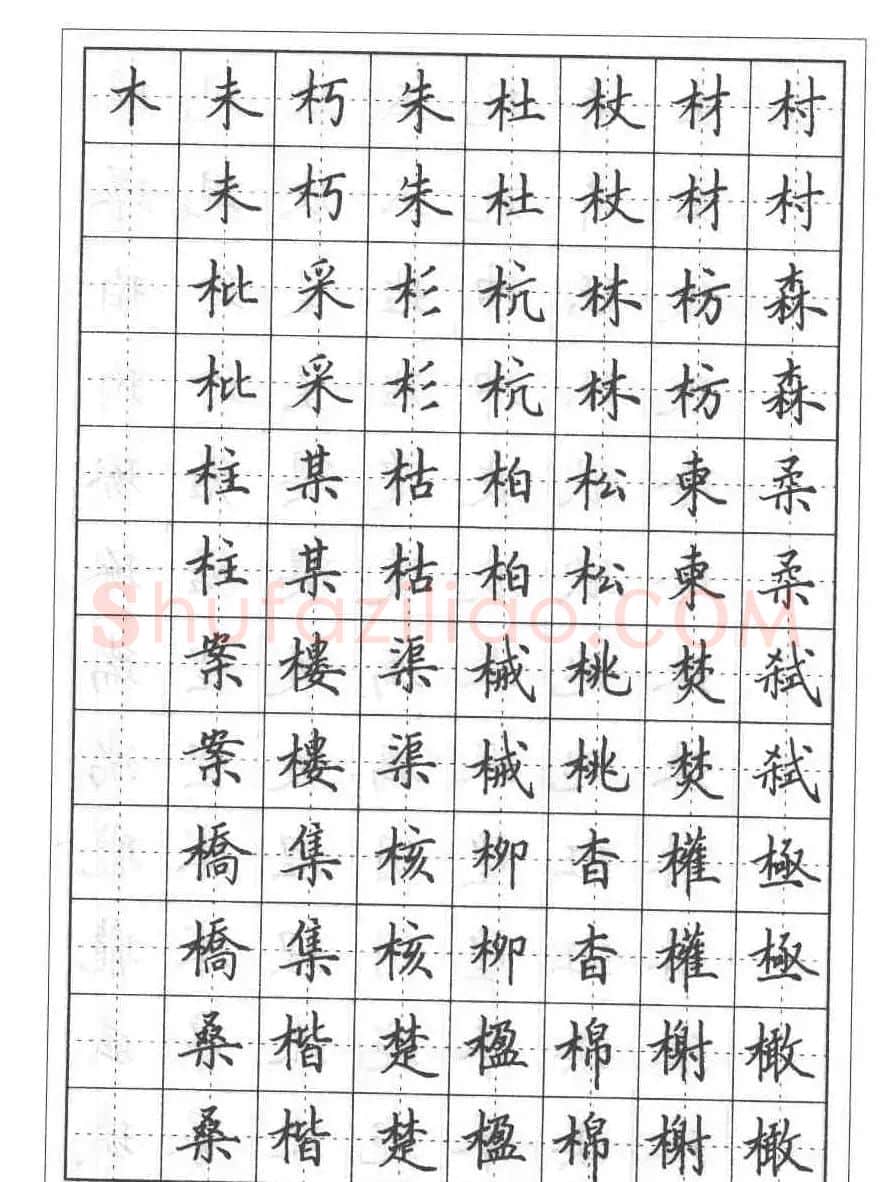 田英章硬笔书法教程:楷书偏旁部首技法篇 | 钢笔书法字帖