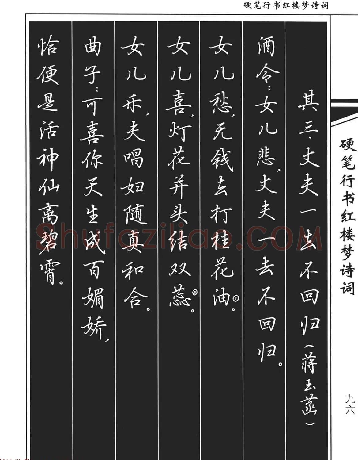 吴玉生钢笔字帖欣赏《硬笔行书红楼梦诗词》 | 硬笔书法字帖