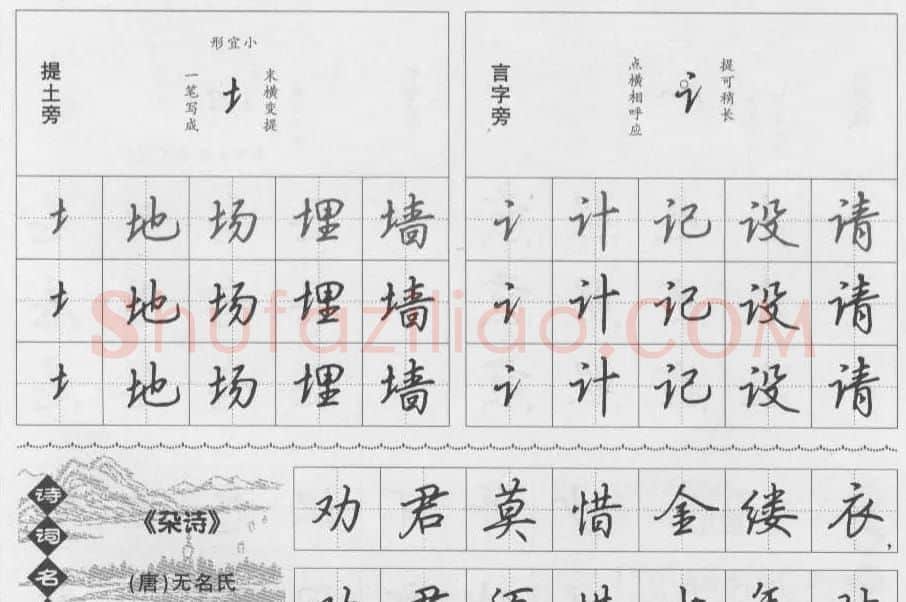 钢笔行书入门教材 | 钢笔书法字帖