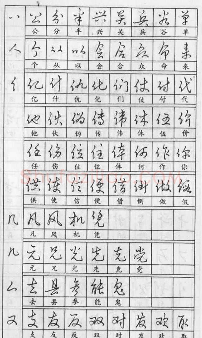 黄若舟经典字帖《怎样快写钢笔字》 | 硬笔书法字帖