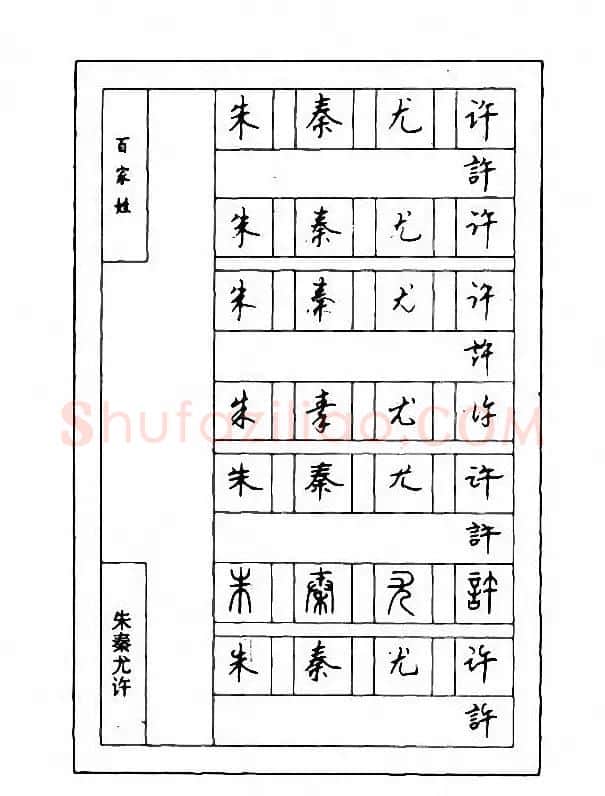 钢笔七体字帖《顾仲安书百家姓》 | 硬笔书法字帖