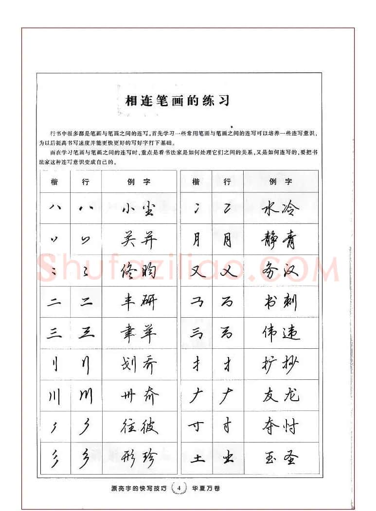 田英章行书漂亮字的快写技巧 | 钢笔书法字帖