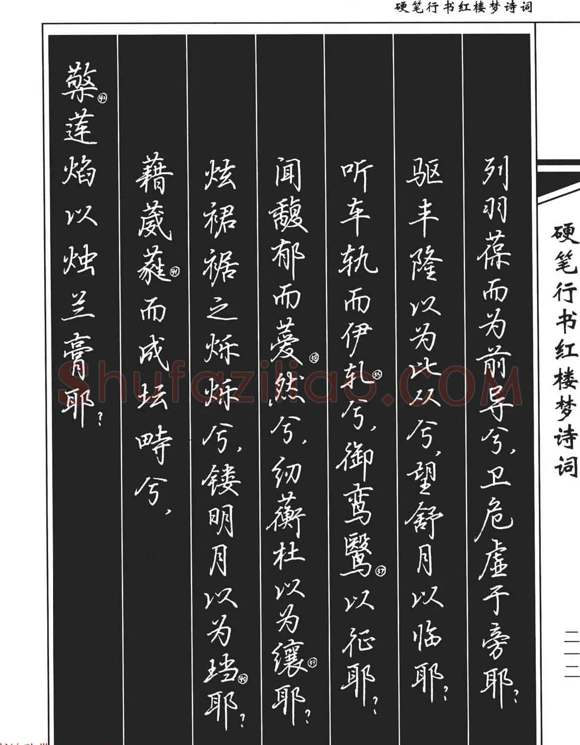吴玉生钢笔字帖欣赏《硬笔行书红楼梦诗词》 | 硬笔书法字帖