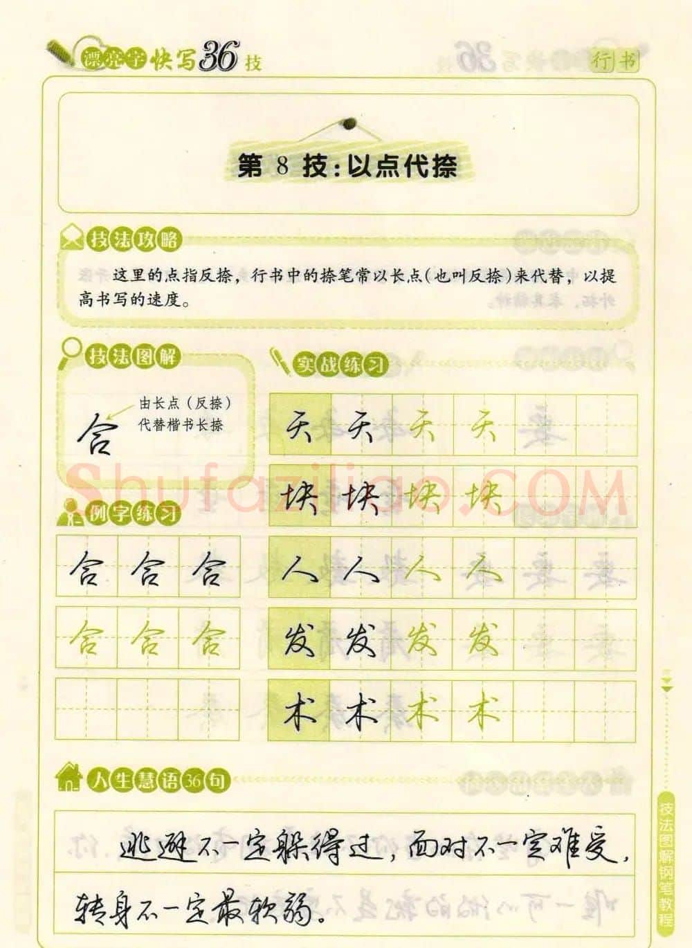 荆霄鹏钢笔行书字帖《漂亮字快写36技》 | 钢笔书法字帖