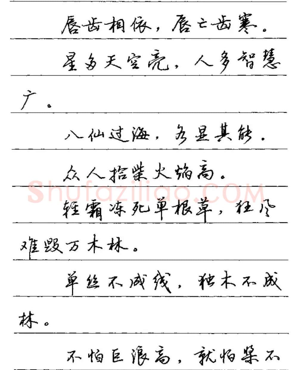 卢中南硬笔字帖《谚语名句》行书篇 | 钢笔书法字帖