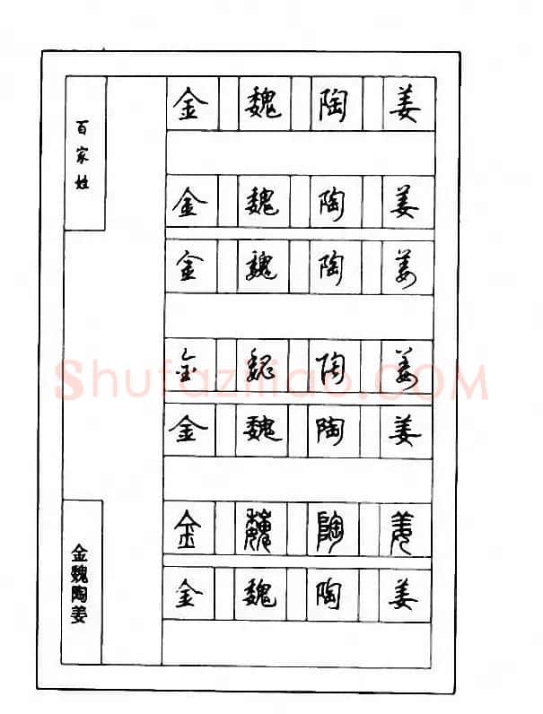 钢笔七体字帖《顾仲安书百家姓》 | 硬笔书法字帖