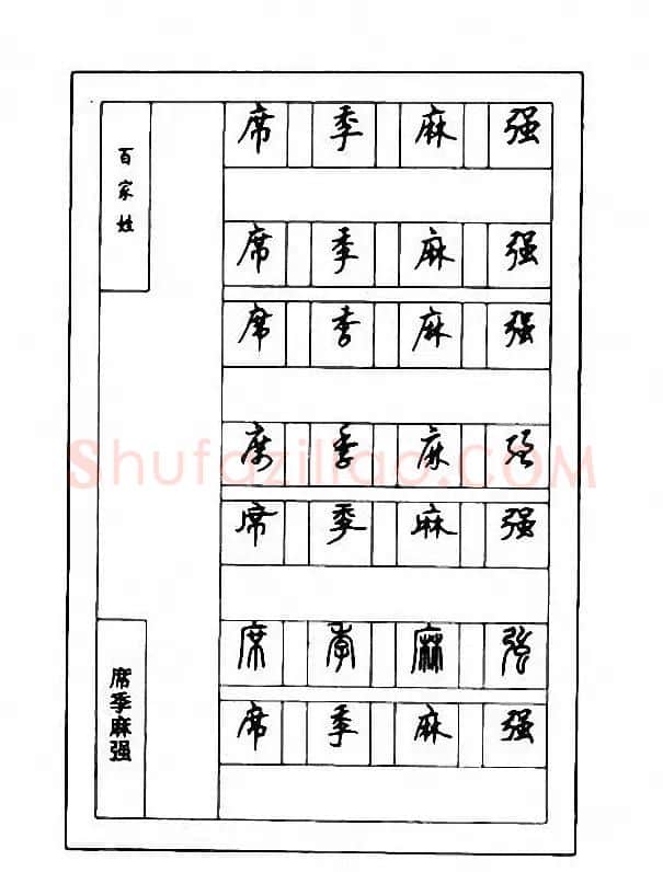 钢笔七体字帖《顾仲安书百家姓》 | 硬笔书法字帖
