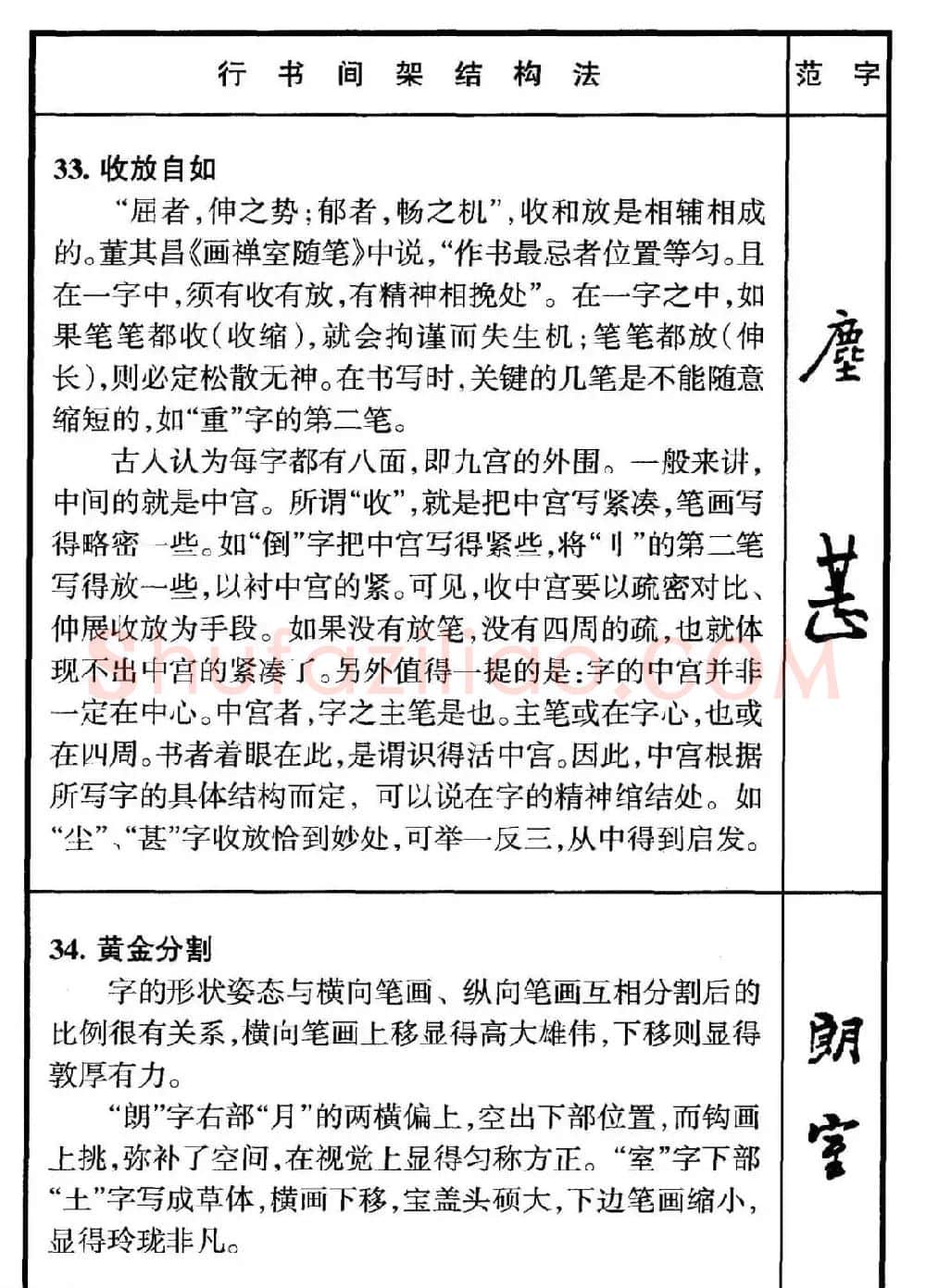 行书偏旁部首写法要领+行书间架结构49法 | 钢笔书法字帖