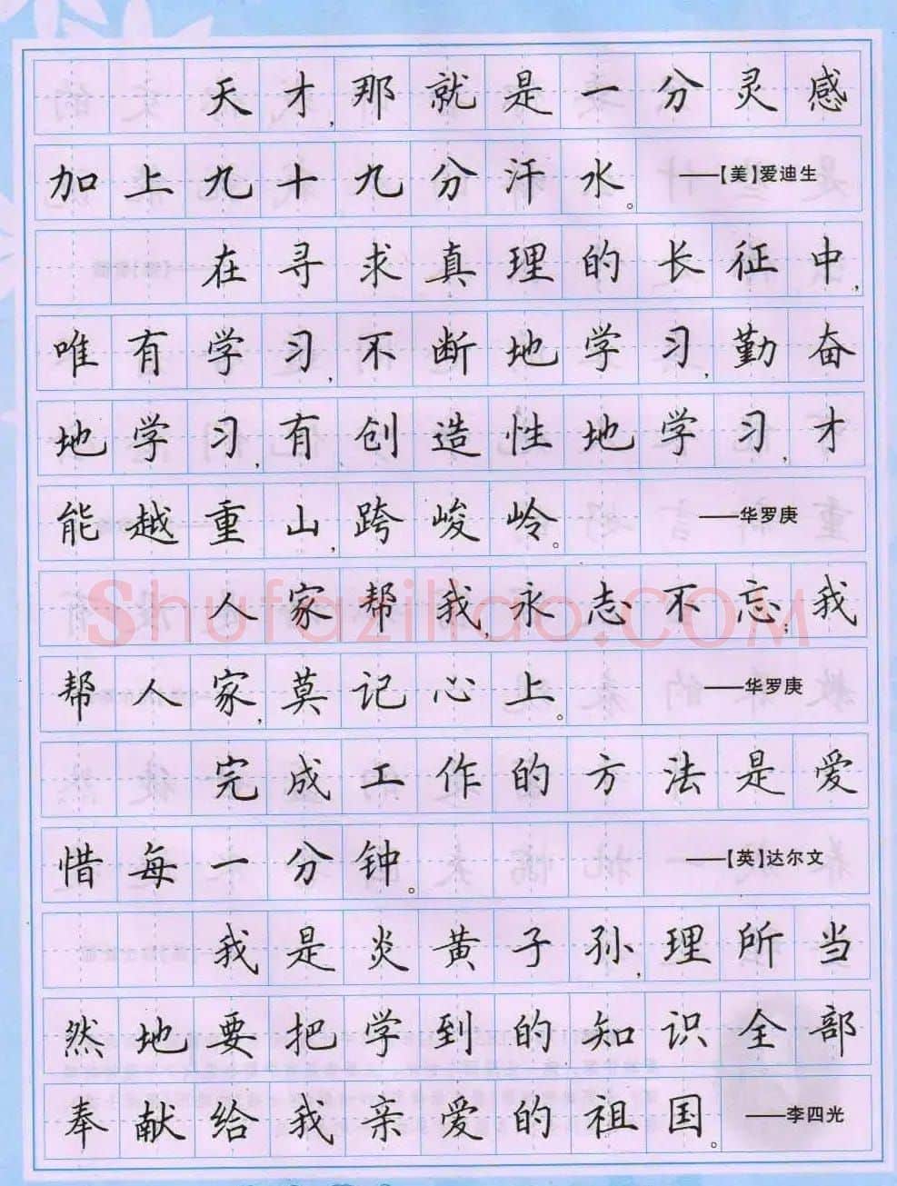 田英章硬笔书法字帖《楷书警句格言》 | 钢笔书法字帖